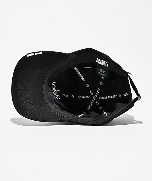 Broken Promises Whirl Airbrush Black Strapback Hat