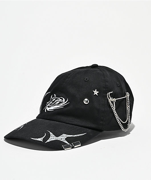 Broken Promises Whirl Airbrush Black Strapback Hat