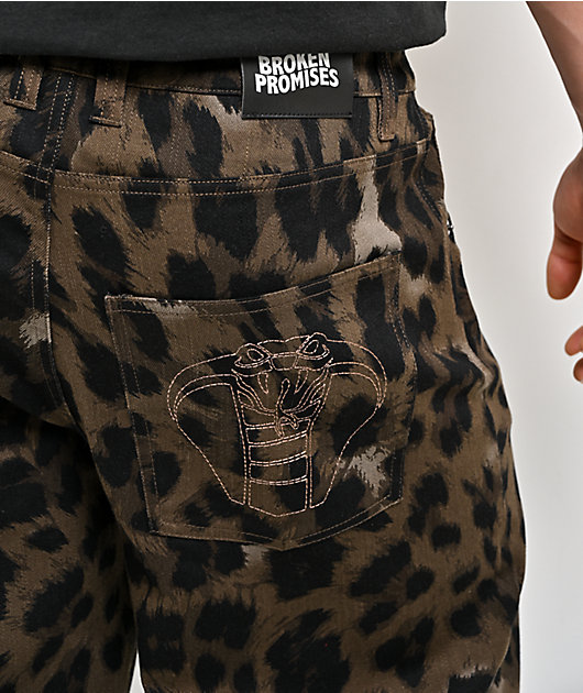 Broken Promises Wild Leopard Brown Jeans | Zumiez
