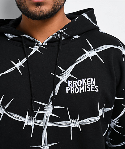 Broken Promises Wired Black Hoodie | Zumiez
