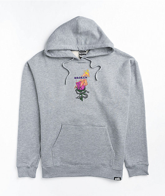 Broken Promises Without You Grey Hoodie | Zumiez