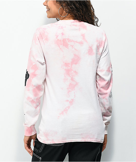 Broken Promises x Casper Do Me Dirty camiseta de manga larga tie dye rosa