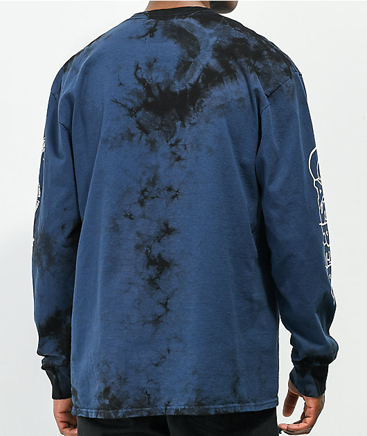 Broken Promises x Casper Hand Hug Blue Tie Dye Long Sleeve T-Shirt