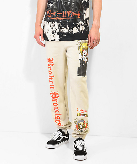 misa○maison special Sweatpants Broken Promises x Death Note Misa Sand Sweatpants | Zumiez