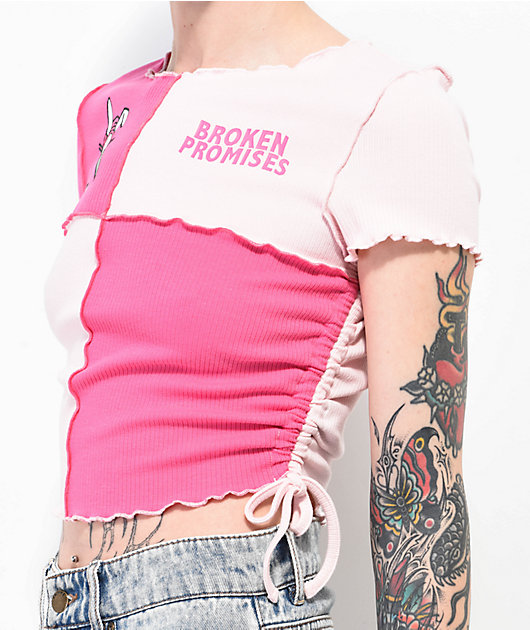 Broken Promises x Happy Bunny Reaper Colorblock Crop Top | Zumiez