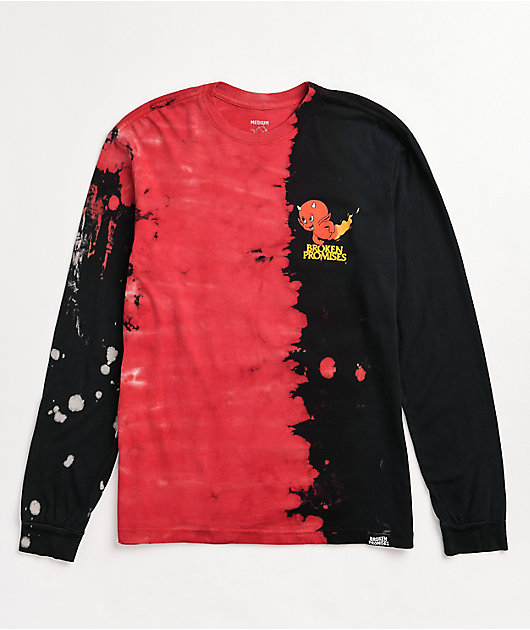 Broken Promises x Hot Stuff Play With Fire Black & Red Long Sleeve T-Shirt