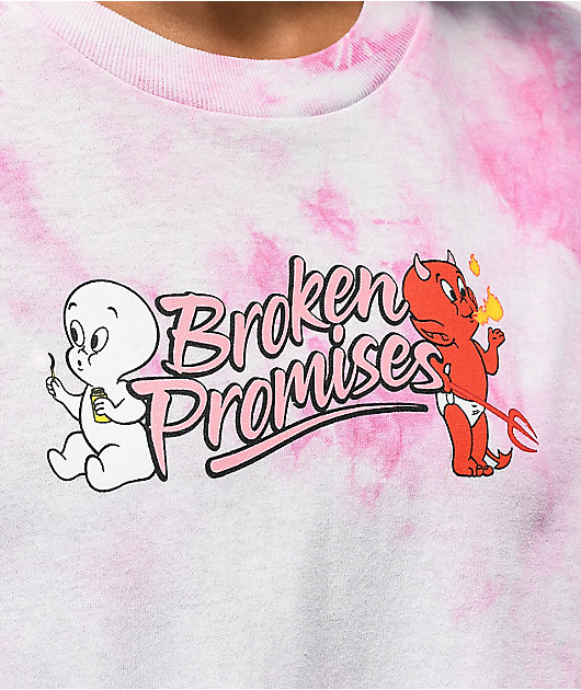 Broken Promises x Hot Stuff x Casper Burst My Bubble Pink Tie Dye T-Shirt