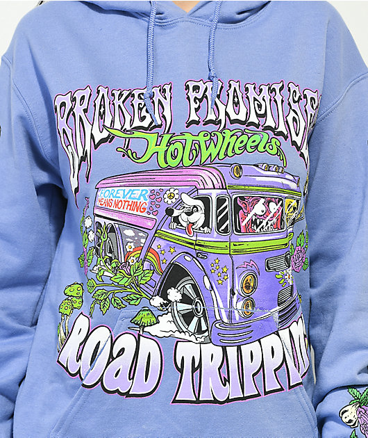 Broken Promises x Hot Wheels Road Trippin Purple Hoodie