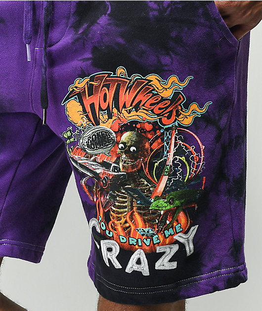 Broken Promises x Hot Wheels Track Purple & Black Tie Dye Sweat