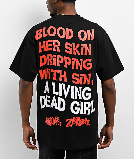 Broken Promises x House Of 1000 Corpses Living Dead Girl Black T