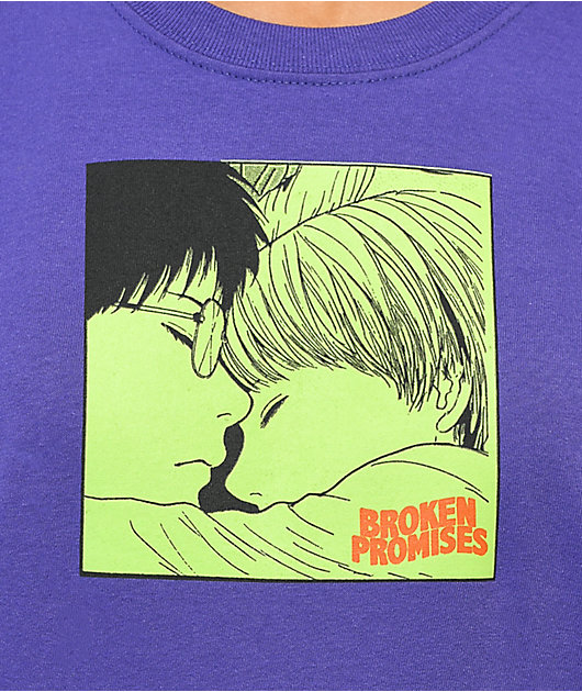 Broken Promises x Junji Ito The Curse camiseta morada