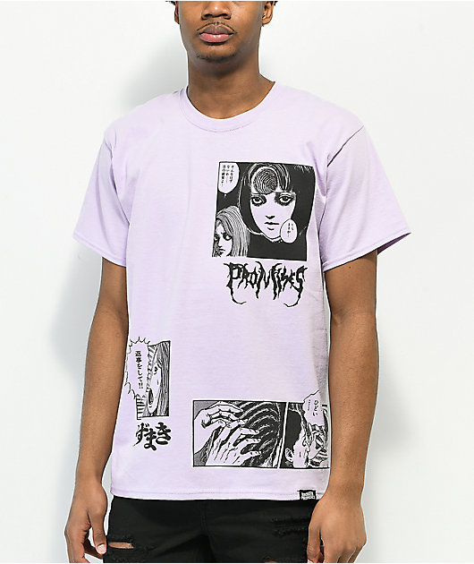 Broken Promises x Junji Ito The Scar camiseta morada claro