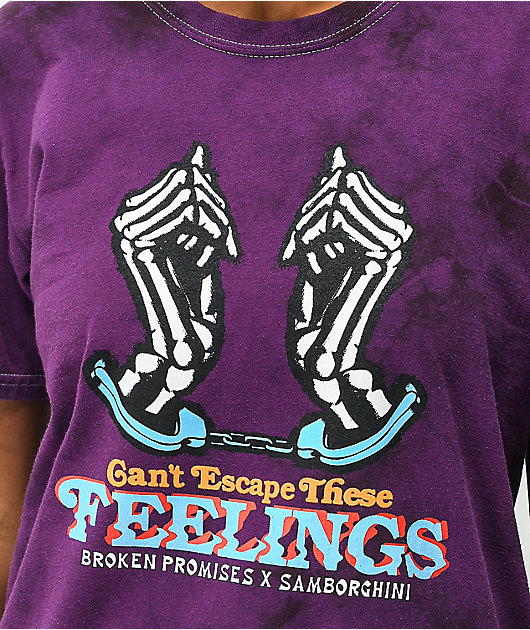 Broken Promises x Samborghini Escapism Purple Tie Dye T-Shirt