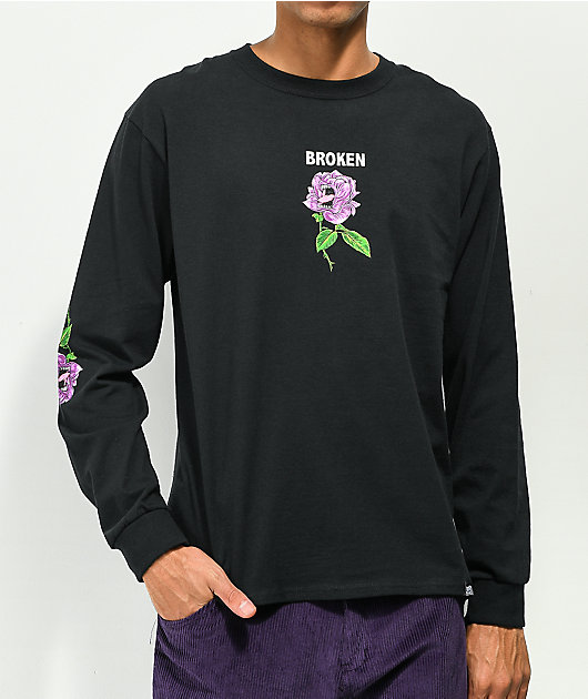 Broken Promises x Santa Cruz Screaming Thornless Black Long Sleeve T-Shirt