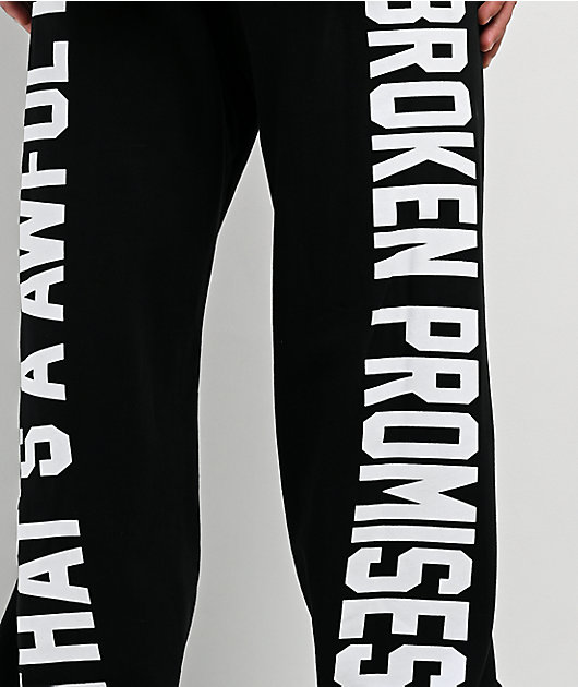 Broken Promises x That's A Awful Lot Of Cough Syrup Classic Black Sweatpants