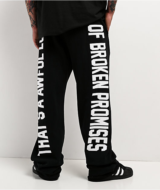 Broken Promises x That's A Awful Lot Of Cough Syrup Classic Black Sweatpants