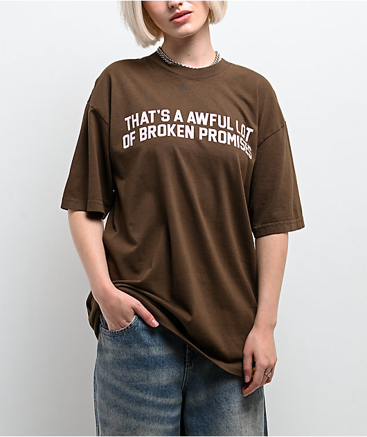 Broken Promises x That's A Awful Lot Of Cough Syrup Classic Brown T-Shirt