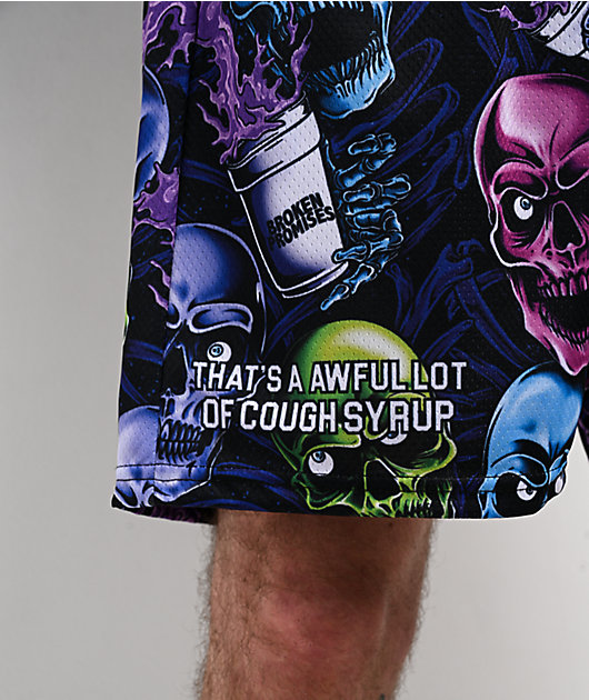 Broken Promises x That's A Awful Lot Of Cough Syrup Drank Mesh Shorts