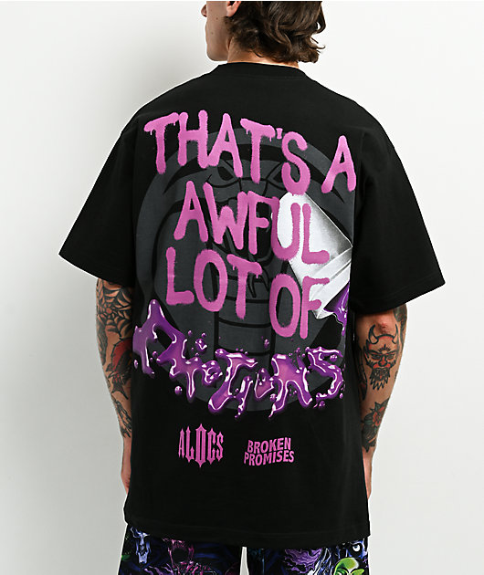 Broken Promises x That's A Awful Lot Of Cough Syrup Spilled Emotions Black T-Shirt