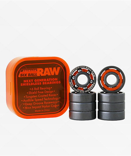 Bronson 6-Ball Raw Skateboard Bearings | Zumiez