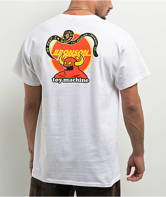 Bronson x Toy Machine White T-Shirt | Zumiez