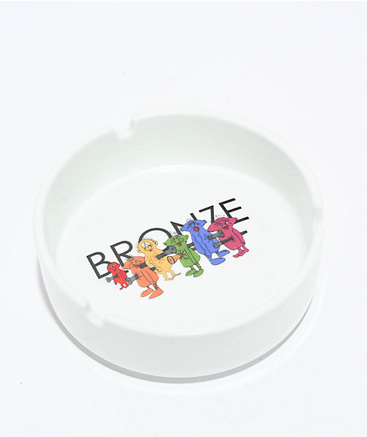 Bronze 56K Bolt Boys White Ashtray