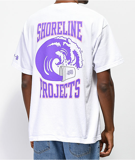 Brooklyn Projects X Shoreline Mafia Wavy White T Shirt Zumiez