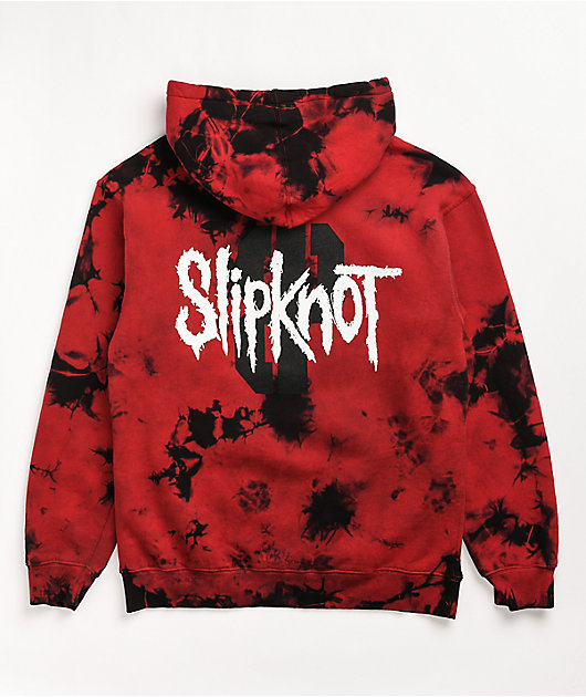 Brooklyn Projects x Slipknot Goat Red & Black Tie Dye Hoodie | Zumiez