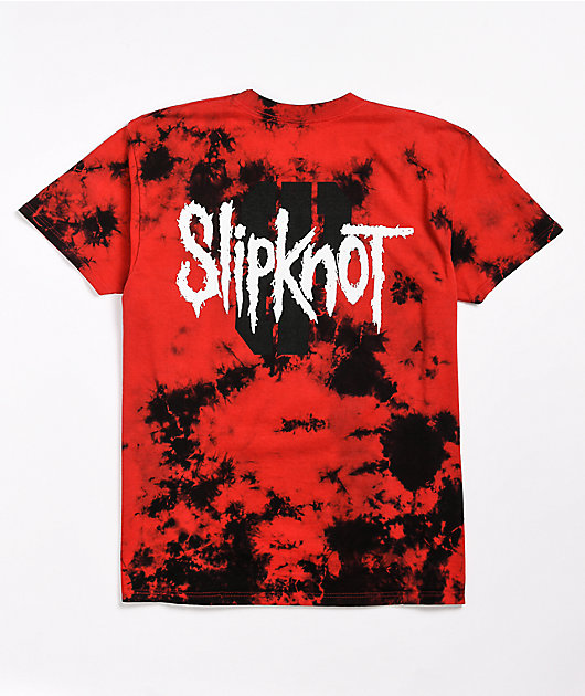 Brooklyn Projects x Slipknot Goat Red & Black Tie Dye T-Shirt | Zumiez
