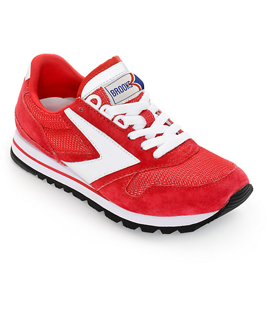Brooks Chariot Red \u0026 White Womens Shoes 
