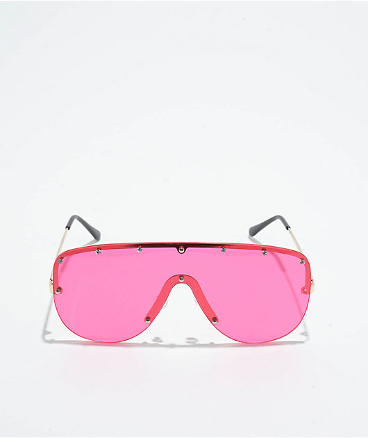 Bubble Gum Hot Pink Sunglasses