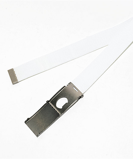 Buckle Down Clean White Web Belt