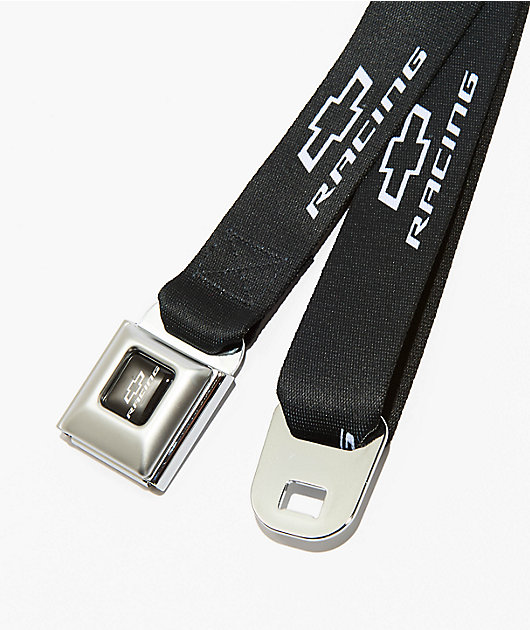 Buckle Down x GM General Motors Chevy Bowtie Racing Logo Black Web Belt