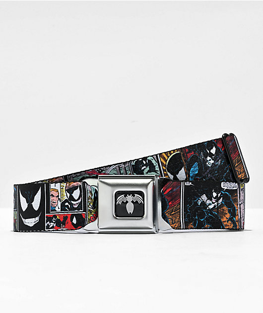 Buckle Down x Marvel Venom Black Buckle Web Belt | Zumiez
