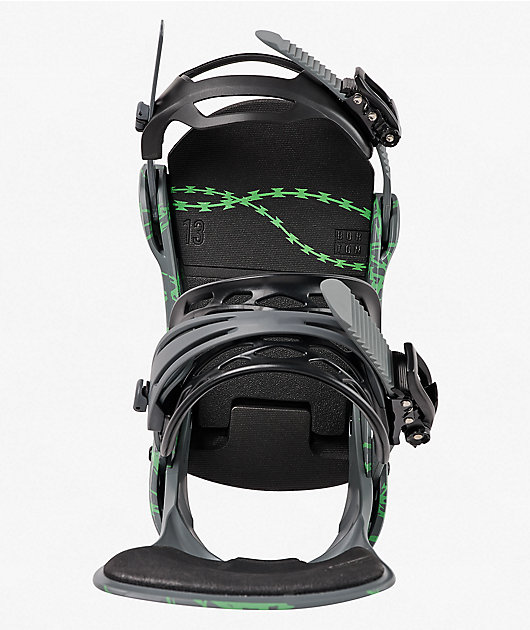 Burton Cartel Re:Flex Grey & Green Voltage Snowboard Bindings 2027