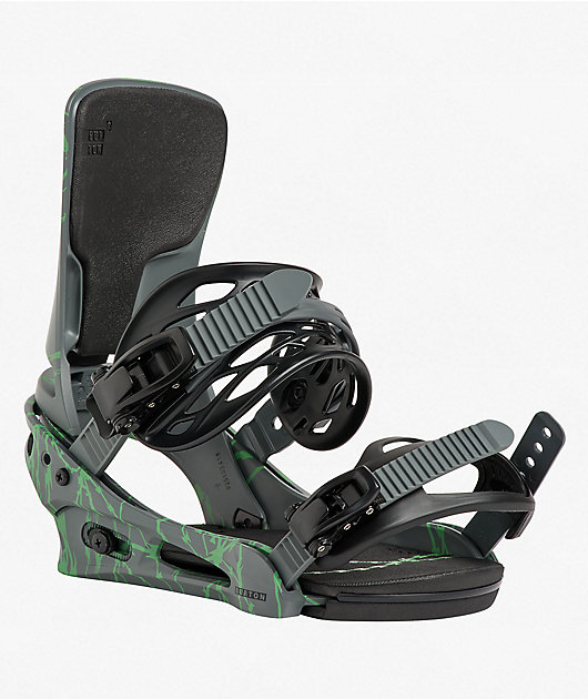 Burton Cartel Re:Flex Grey & Green Voltage Snowboard Bindings 2027