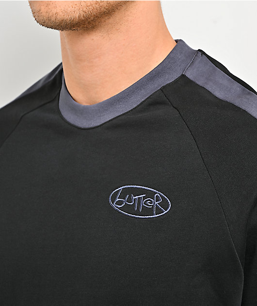 Butter Goods Abseil Panel Black Knit T-Shirt