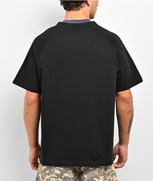 Butter Goods Abseil Panel Black Knit T-Shirt