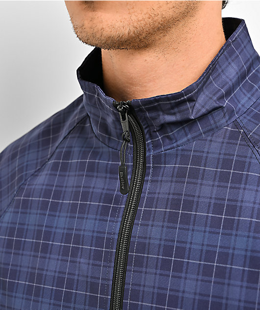 Butter Goods Plaid Navy Nylon Jacket