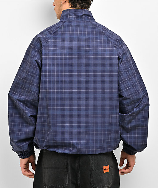 Butter Goods Plaid Navy Nylon Jacket