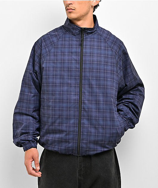 Butter Goods Plaid Navy Nylon Jacket