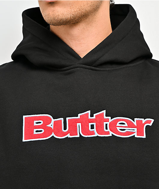 Butter Goods Ripstop Logo Black Hoodie