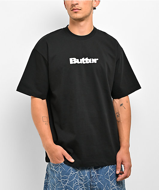 Butter Goods Stencil Logo Black T-Shirt