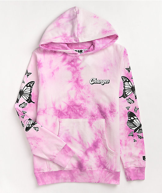 pink tye dye hoodie