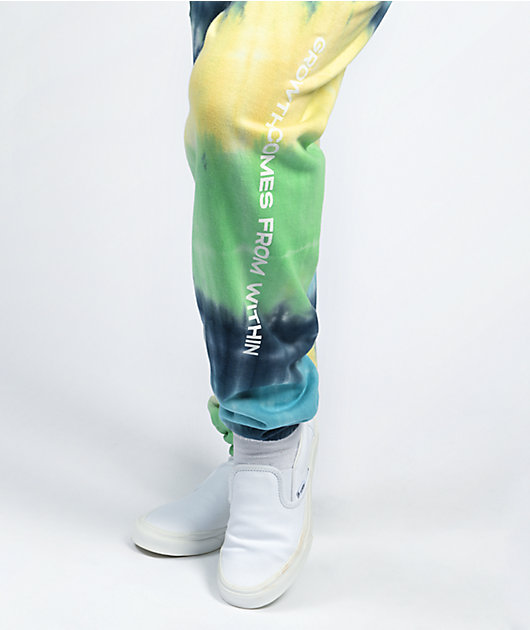 By Samii Ryan Growth Blue & Green Tie Dye Jogger Sweatpants
