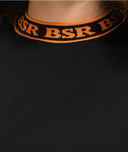 By Samii Ryan In Your Face Black Long Sleeve Mock Neck T- Shirt