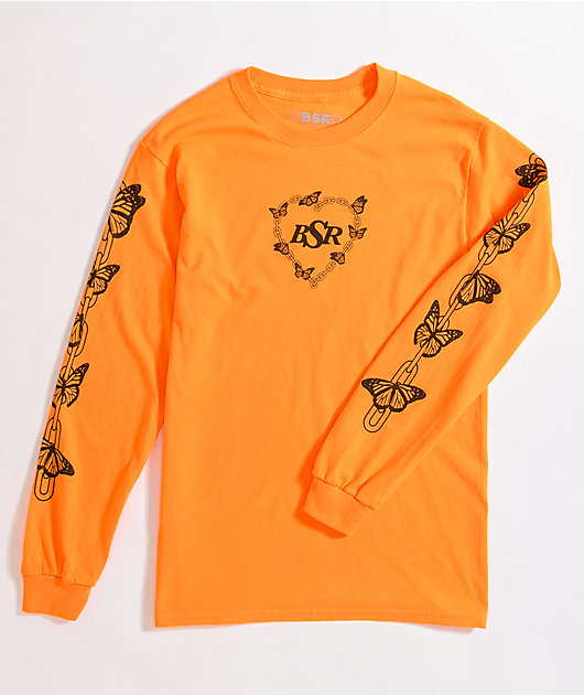 camiseta manga larga naranja