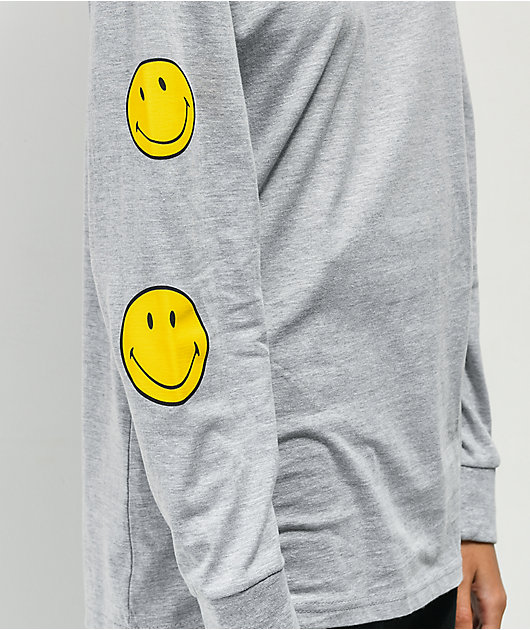 By Samii Ryan x Smiley Grey Long Sleeve T-Shirt