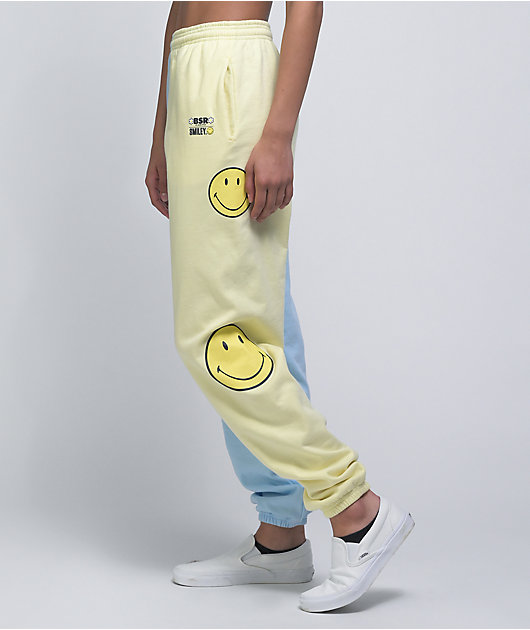 Sweatpants with 2025 smiley face