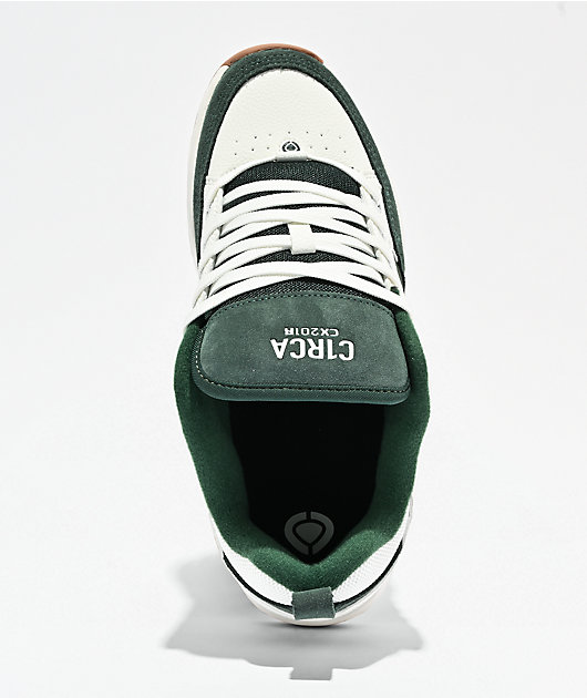 C1RCA CX201R White & Green Skate Shoes